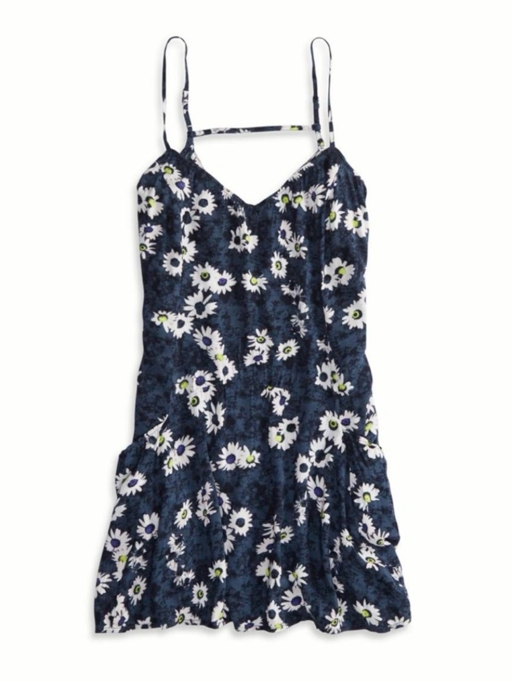American Eagle Outfitters Floral Dress in Dark Blue